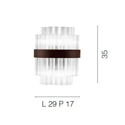 Lampada da Parete Moderna in Vetro Soffiato Lusso Made in Italy  - Maesta