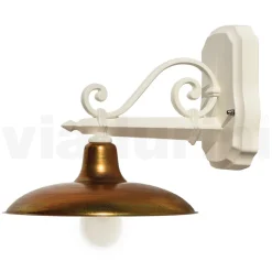 Lampada da Parete per Esterno in Alluminio e Ottone Made in Italy - Adela