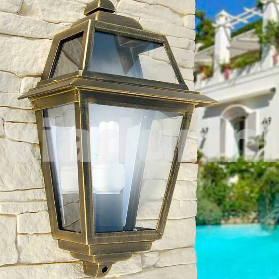 Lampada da parete per esterno classica in alluminio made Italy,Kristel