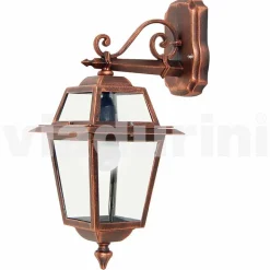 Lampada da parete per esterno in alluminio fatta in Italia, Kristel