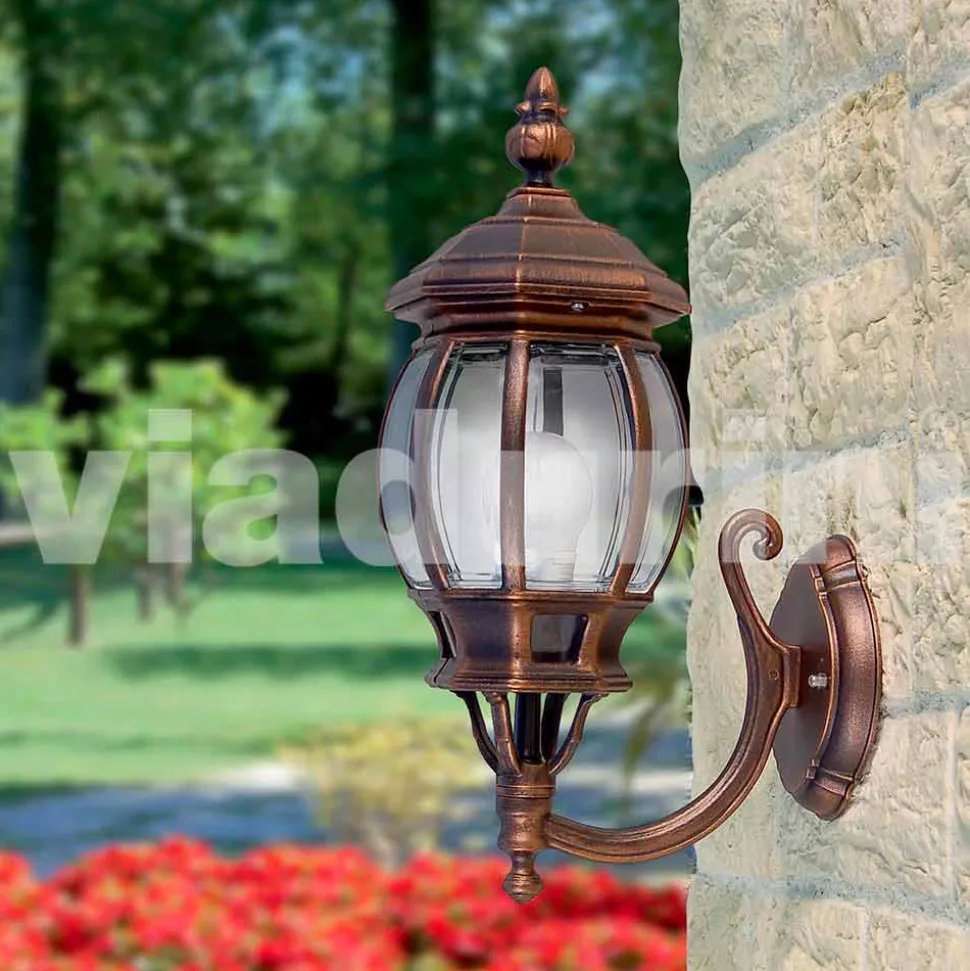 Lampada da parete per esterno in alluminio prodotta in Italia, Anika