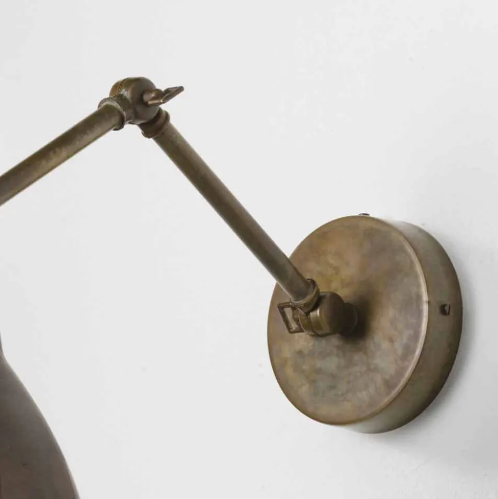 Lampada da parete regolabile in ferro Loft Il Fanale, made in Italy