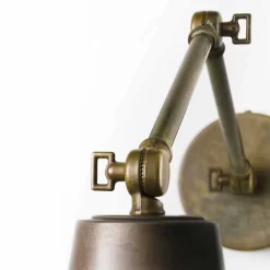 Lampada da parete regolabile in ferro Loft Il Fanale, made in Italy