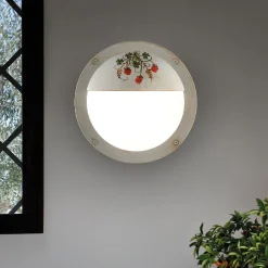 Lampada da Parete Rotonda da Giardino Alluminio Dipinto a Mano - Brindisi