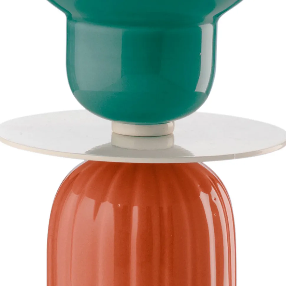 Lampada da Tavolo Alta in Ceramica di 2 Colori Made in Italy - Berimbau