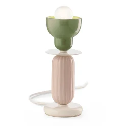 Lampada da Tavolo Alta in Ceramica di 2 Colori Made in Italy - Berimbau