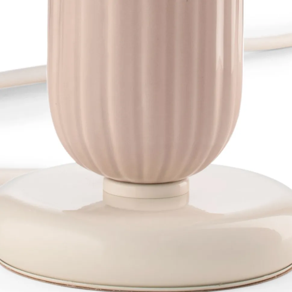 Lampada da Tavolo Alta in Ceramica di 2 Colori Made in Italy - Berimbau