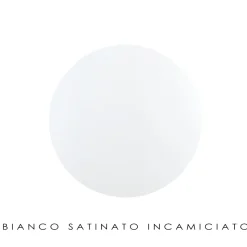 Lampada da Tavolo Artigianale in Vetro Veneziano Bianco Soffiato - Neve