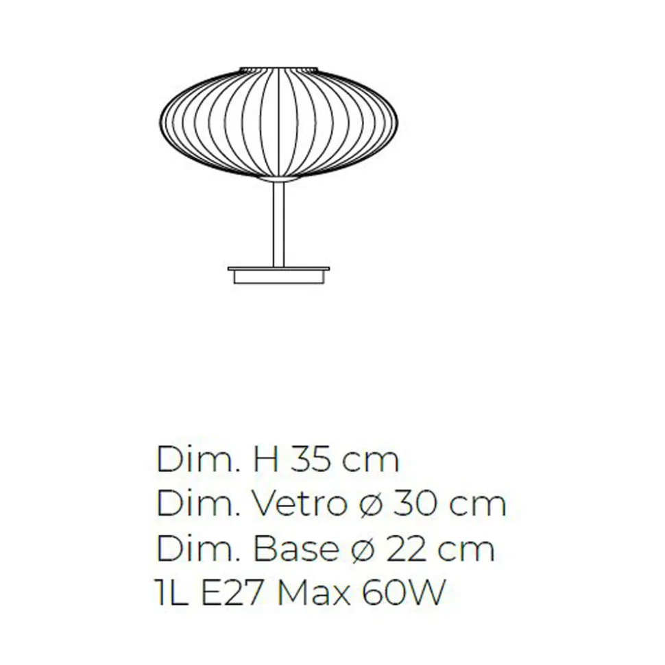 Lampada da Tavolo Artigianale in Vetro Soffiato a Mano a Venezia - Dafne