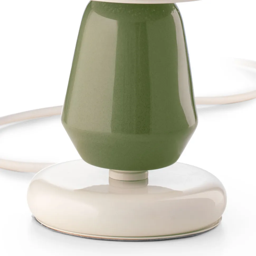 Lampada da Tavolo Bassa in Ceramica di 2 Colori Made in Italy - Berimbau