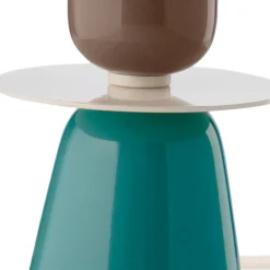 Lampada da Tavolo Bassa in Ceramica di 2 Colori Made in Italy - Berimbau