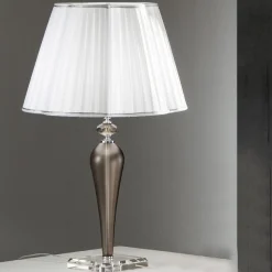 Lampada da Tavolo Classica Fatta a Mano in Vetro e Cristallo - Mariangela