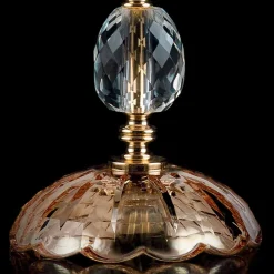 Lampada da tavolo classica in cristallo e vetro Belle, made in Italy