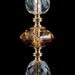 Lampada da tavolo classica in cristallo e vetro Belle, made in Italy