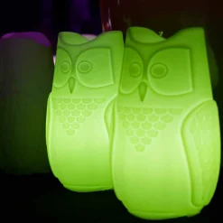 Lampada da tavolo colorata a forma di gufo Slide Bubo,fatta in Italia