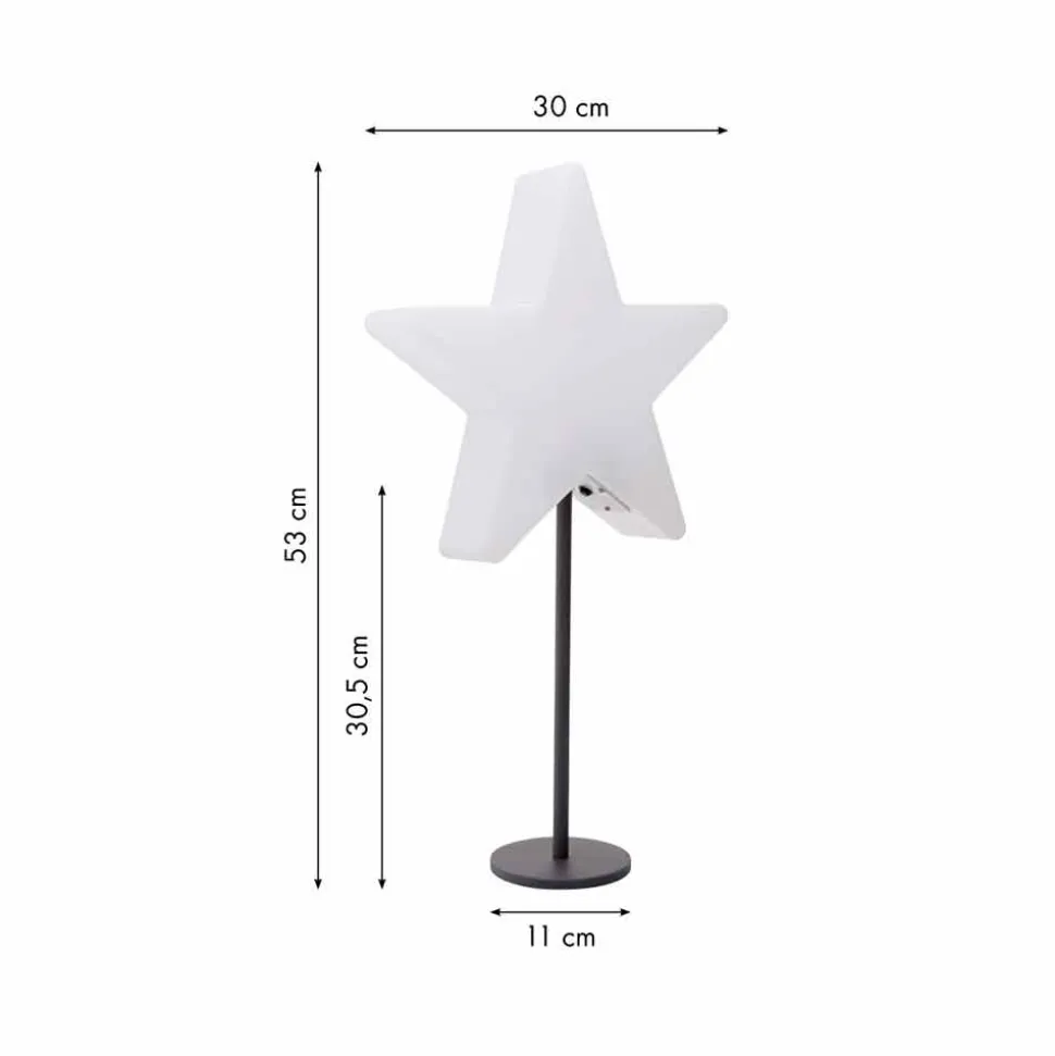 Lampada da Tavolo Design Moderno, a Stella con o senza Piedistallo - Littlestar