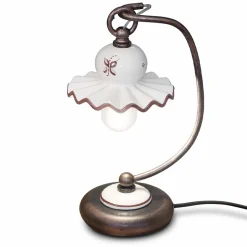 Lampada da Tavolo in Ceramica Artigianale Decorata a Mano Country - Roma