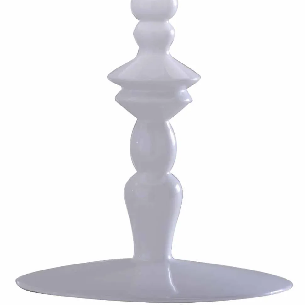 Lampada da Tavolo in Ceramica Bianca e Paralume in Lino 2 Dimensioni - Cadabra