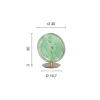 Lampada da Tavolo in Metallo e Vetro Decorato a Righe Concentriche - Bagolaro