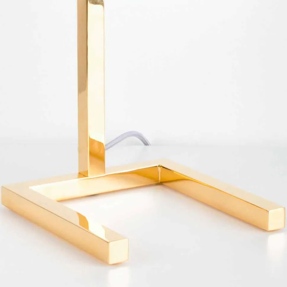 Lampada da Tavolo in Ottone Finitura Oro o Palladio Realizzata in Italia - Adana