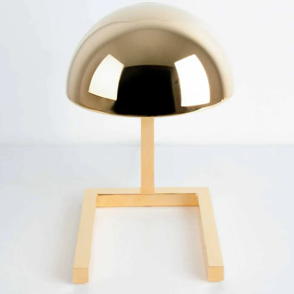 Lampada da Tavolo in Ottone Finitura Oro o Palladio Realizzata in Italia - Adana