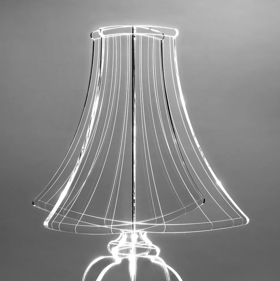 Lampada da Tavolo in PMMA Marcata a Laser Made in Italy - Moana