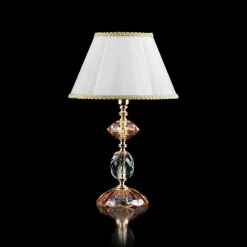 Lampada da tavolo in vetro e cristallo Belle, made in Italy