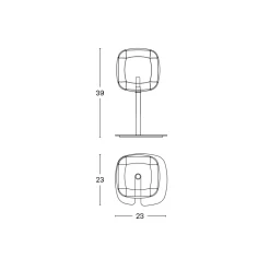 Lampada da Tavolo LED con Struttura in Metallo Made in Italy - Donatina