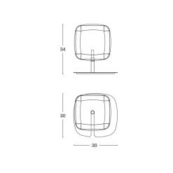 Lampada da Tavolo LED con Struttura in Metallo Made in Italy - Donatina