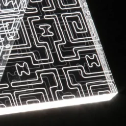 Lampada da Tavolo Led Cristallo Acrilico Piegato Decoro a Laser - Possett