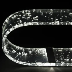 Lampada da Tavolo LED Cristallo Acrilico Foglia Oro, Argento, Rame - Gnassi