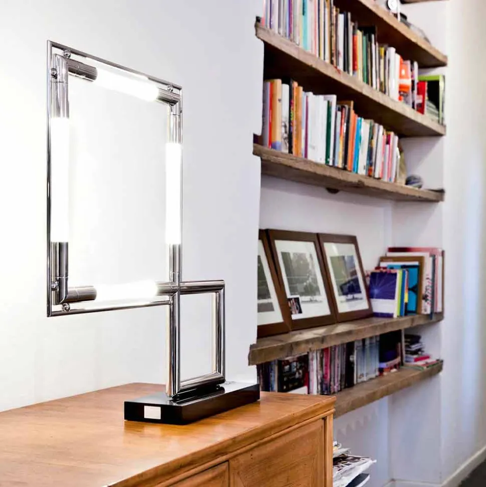 Lampada da Tavolo LED in Ottone con Base in Marmo Made in Italy - Quizza