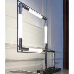 Lampada da Tavolo LED in Ottone con Base in Marmo Made in Italy - Quizza