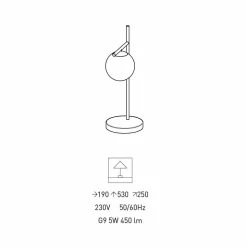 Lampada da Tavolo Moderna in Finitura Ottone e Vetro Made in Italy - Carima