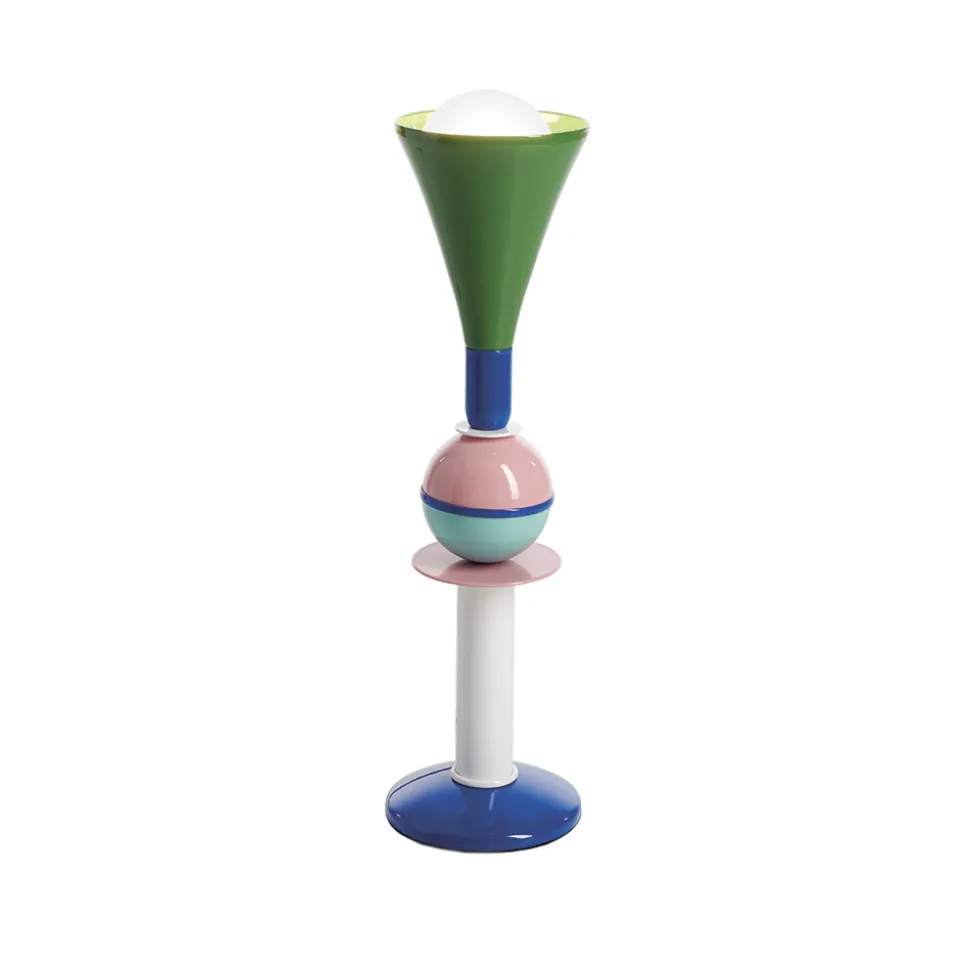 Lampada da tavolo multicolore in alluminio Slide Carmen,made in Italy