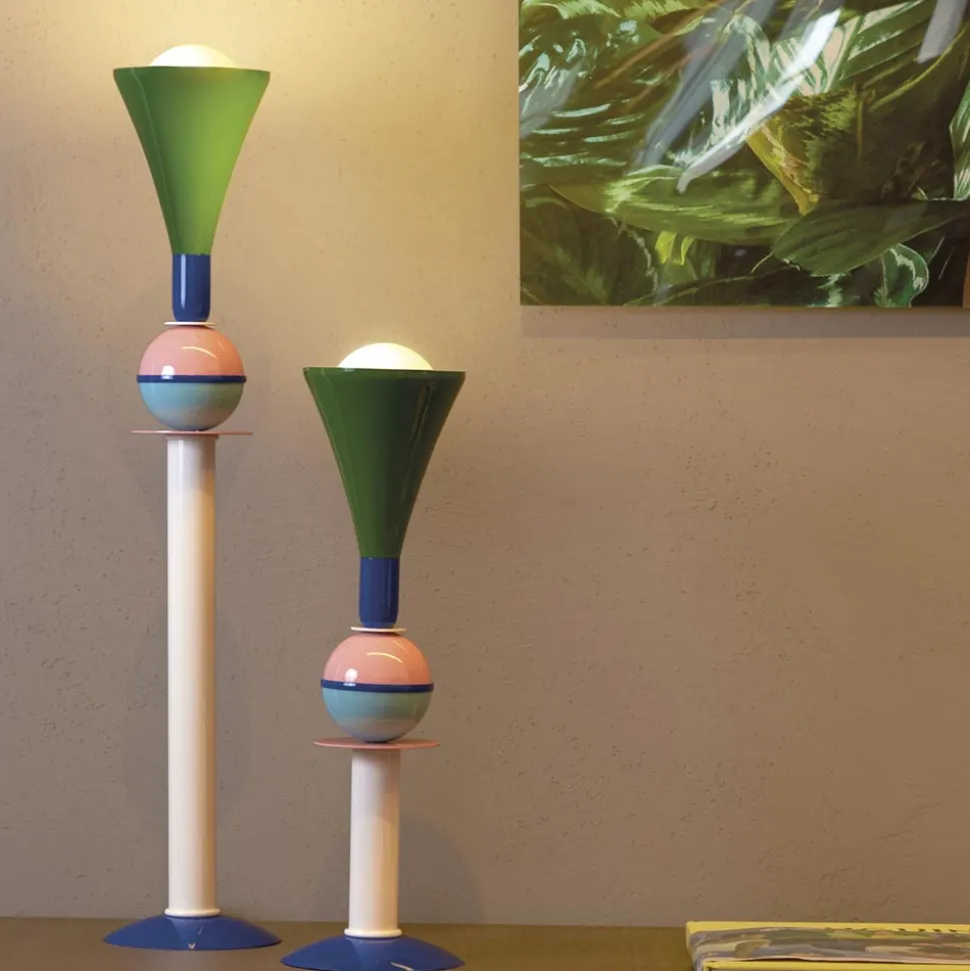 Lampada da tavolo multicolore in alluminio Slide Carmen,made in Italy