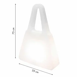 Lampada da Tavolo o da Terra Bianca di Design per Interni o Esterni - Borsastar
