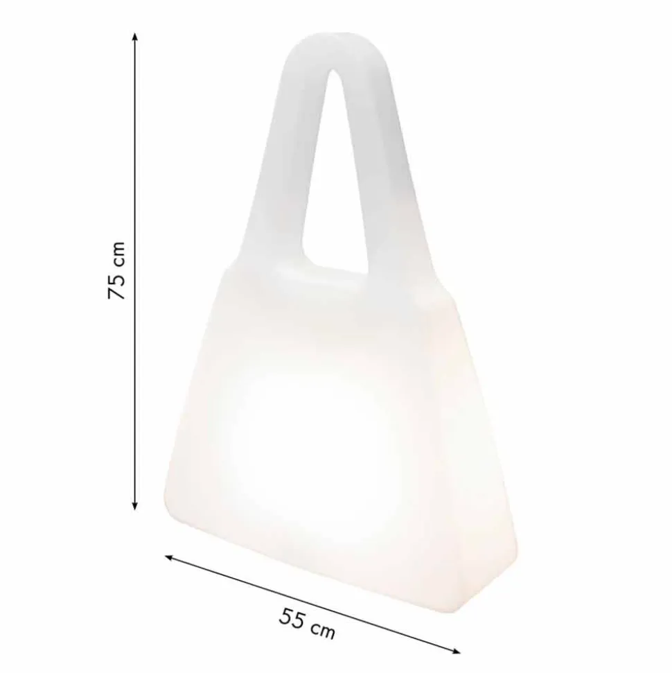 Lampada da Tavolo o da Terra Bianca di Design per Interni o Esterni - Borsastar