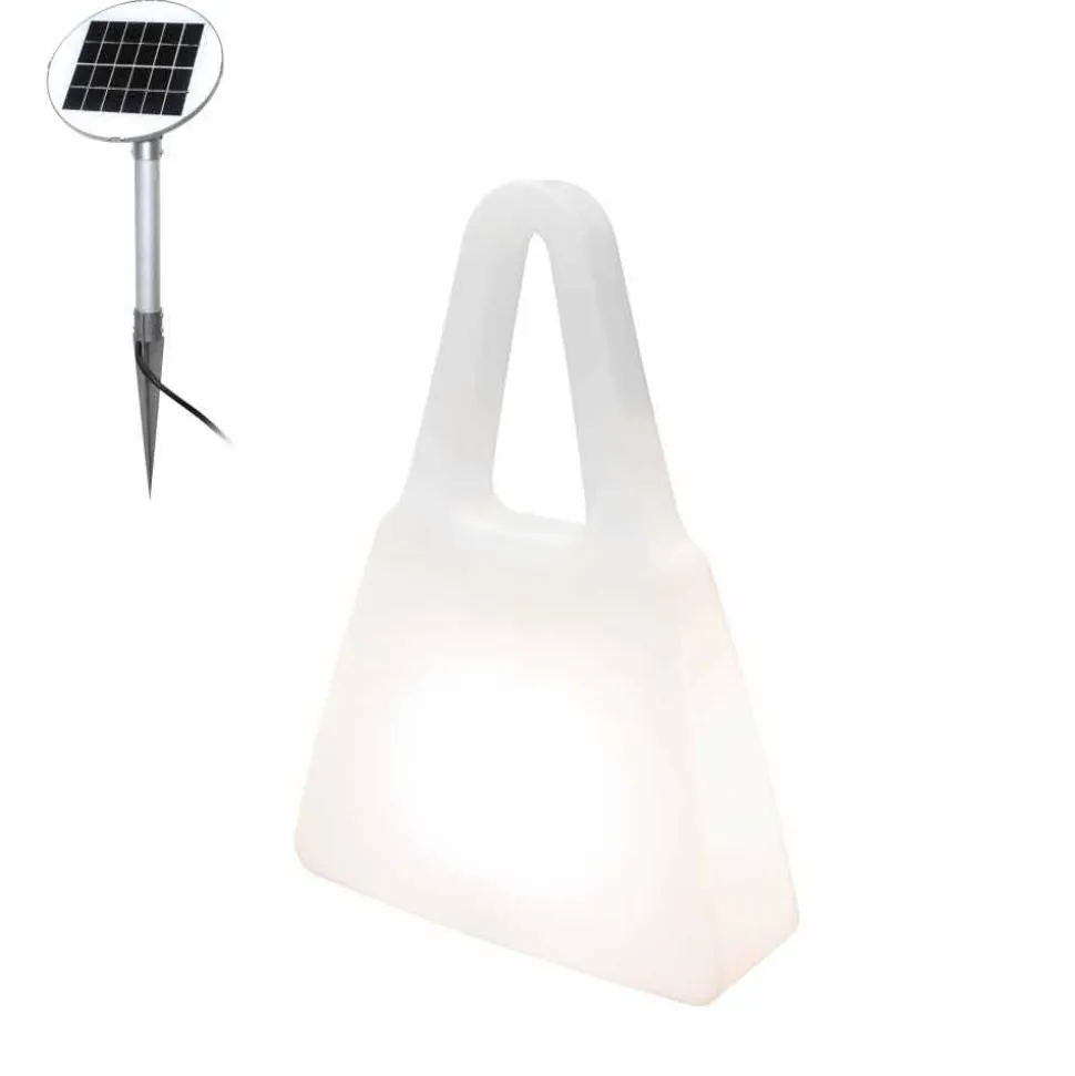 Lampada da Tavolo o da Terra Bianca di Design per Interni o Esterni - Borsastar