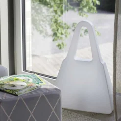 Lampada da Tavolo o da Terra Bianca di Design per Interni o Esterni - Borsastar
