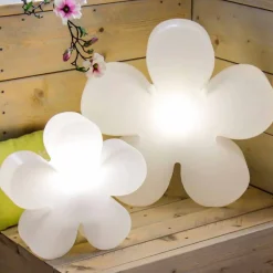 Lampada da Tavolo o Terra Design Moderno a Fiore in Polietilene - Fiorestar