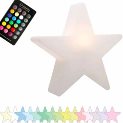 Lampada da Tavolo Solare o a LED, di Design a Stella in Polietilene - Ringostar