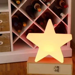 Lampada da Tavolo Solare o a LED, di Design a Stella in Polietilene - Ringostar