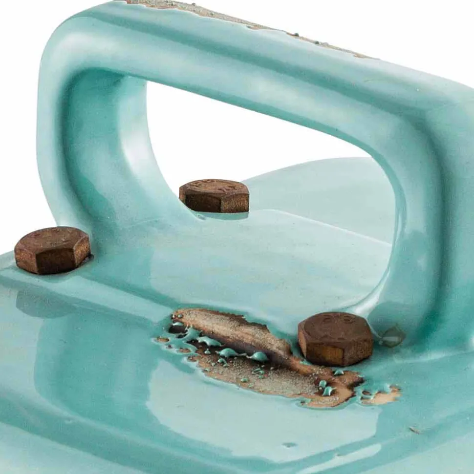 Lampada da tavolo stile industriale in ceramica e ferro Valerie