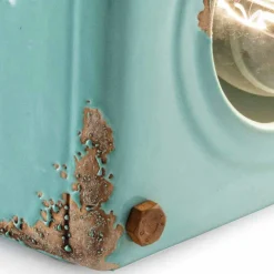Lampada da tavolo stile industriale in ceramica e ferro Valerie