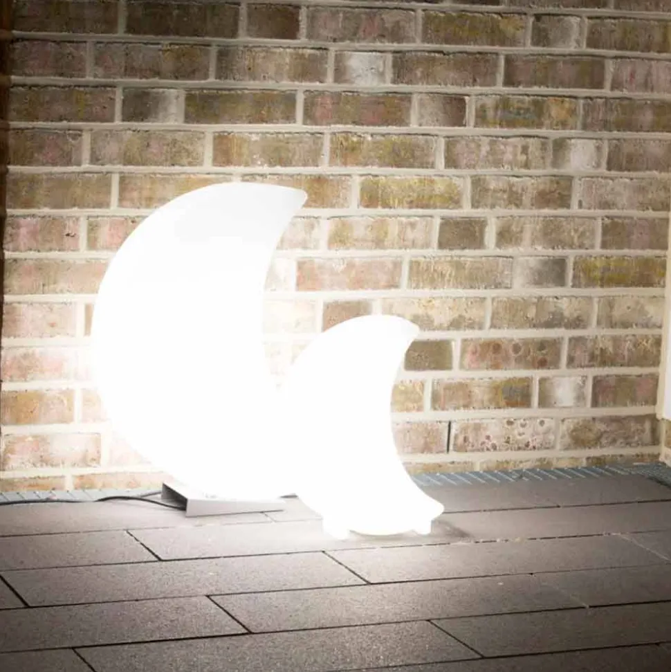Lampada da Terra a Forma di Luna Design Moderno in Polietilene - Lunastar