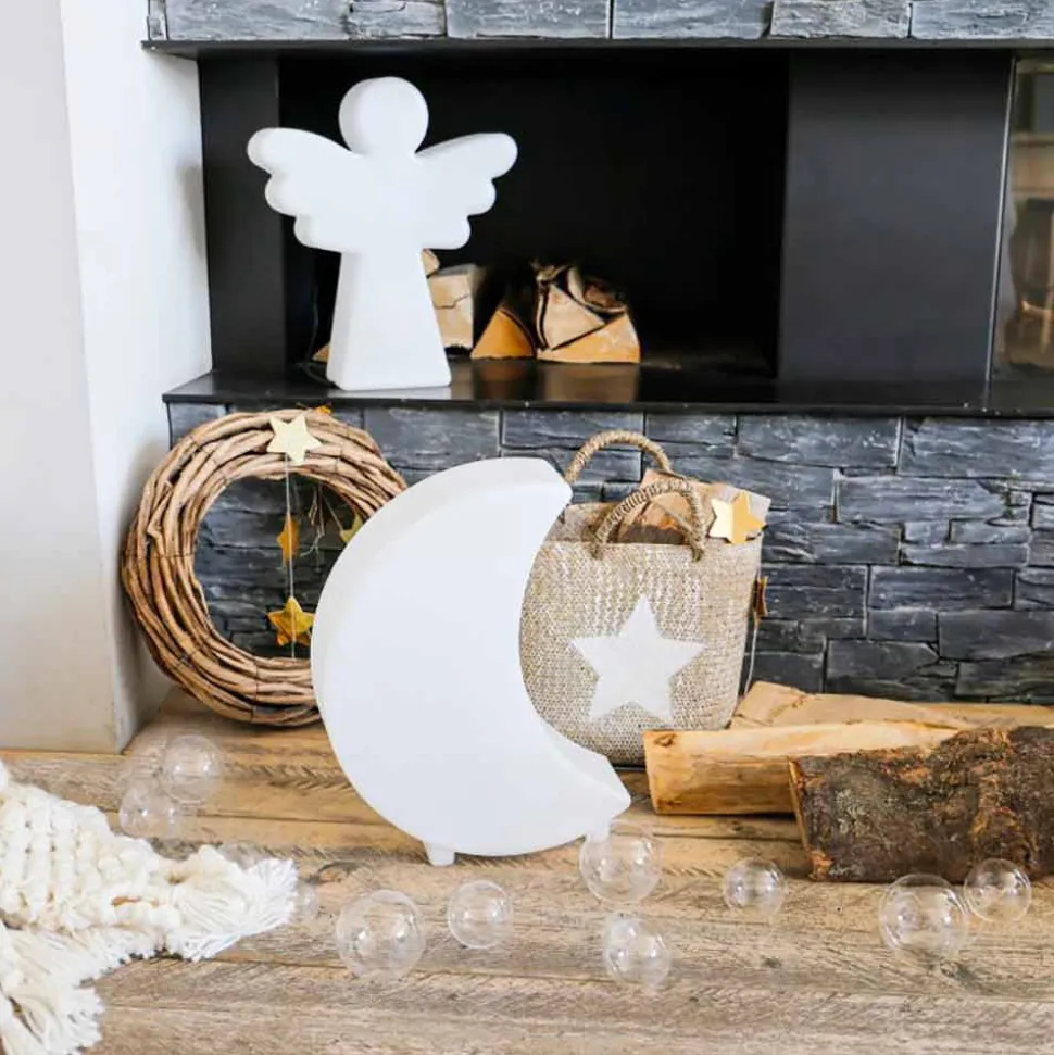 Lampada da Terra a Forma di Luna Design Moderno in Polietilene - Lunastar