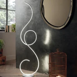 Lampada da Terra a LED con Struttura in Metallo Verniciato Design- Clack
