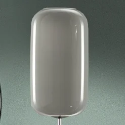 Lampada da Terra Artigianale in Vetro Veneziano Soffiato a Mano - Bambù