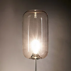 Lampada da Terra Artigianale in Vetro Veneziano Soffiato a Mano - Bambù